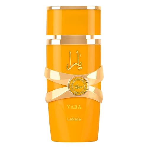 LATTAFA Perfumes, YARA TOUS for Women, Eau de Parfum Spray, Launched in 2023: Top Notes of Coconut, Mango, Passionfruit, Heart Notes of Jasmine, Heliotrope, Orange Blossom: Captivating Blend of Amber, Emanating a Rich and Inviting Aura, 100 ml, 3.4 fl oz