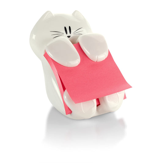 POST-IT Pop-up Note Dispenser, Cat Design, Recyclable Notes, Dispenser Notes is Sourced from Certified, Renewable and Responsibly Managed Forests, 1 Dispenser/Pack (CAT-330), 3x3 in, 45 sheets