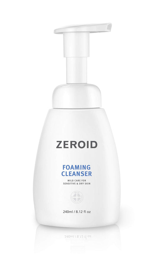 ZEROID Effective Moisturizing Foaming Cleanser, Gentle for Daily Use on Face and Body, Helps Normalize the PH Balance of the Skin, 240 ml, 8.12 fl oz