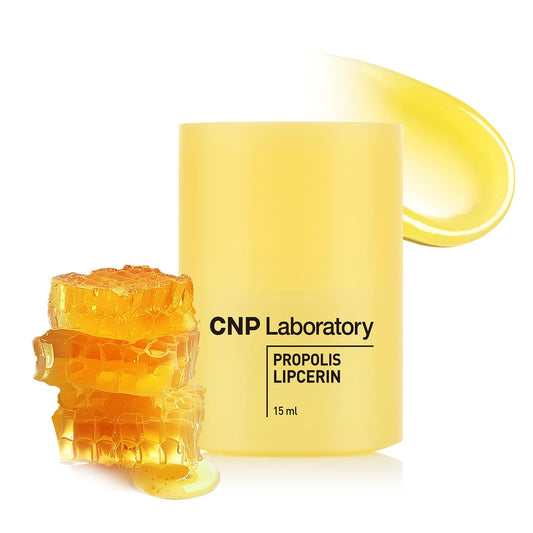 CNP LABORATORY Honey Lip Butter, Manuka Propolis Lipcerin™, Hydrating Overnight Lip Balm and Mask, 12 Hours Long-Lasting Moisturization for Plump and Healthy Lips, Gentle Exfoliation, Hygienic Twist Dispenser, 15 ml, 0.5 fl oz