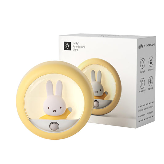 MIFFY Motion Sensor Night Light that Activates Light upon Detecting Movement, Turns Off after 30 Seconds of No Detected Motion, Rechargeable and Eco-Friendly, Charge via USB, Indoor and Outdoor Use (Yellow)