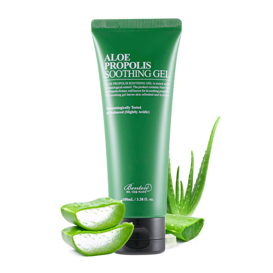 BENTON Aloe Vera, Propolis and Grapefruit,  Soothing Gel for Irritated Skin, Calms Stressed Skin to Make Healthier, Hydrating Face Cream empowers Skin to Help Itself, 100ml, 3.38 fl oz